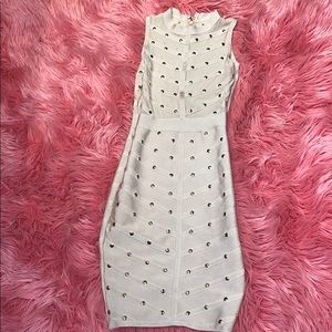 Beige bodycon dress